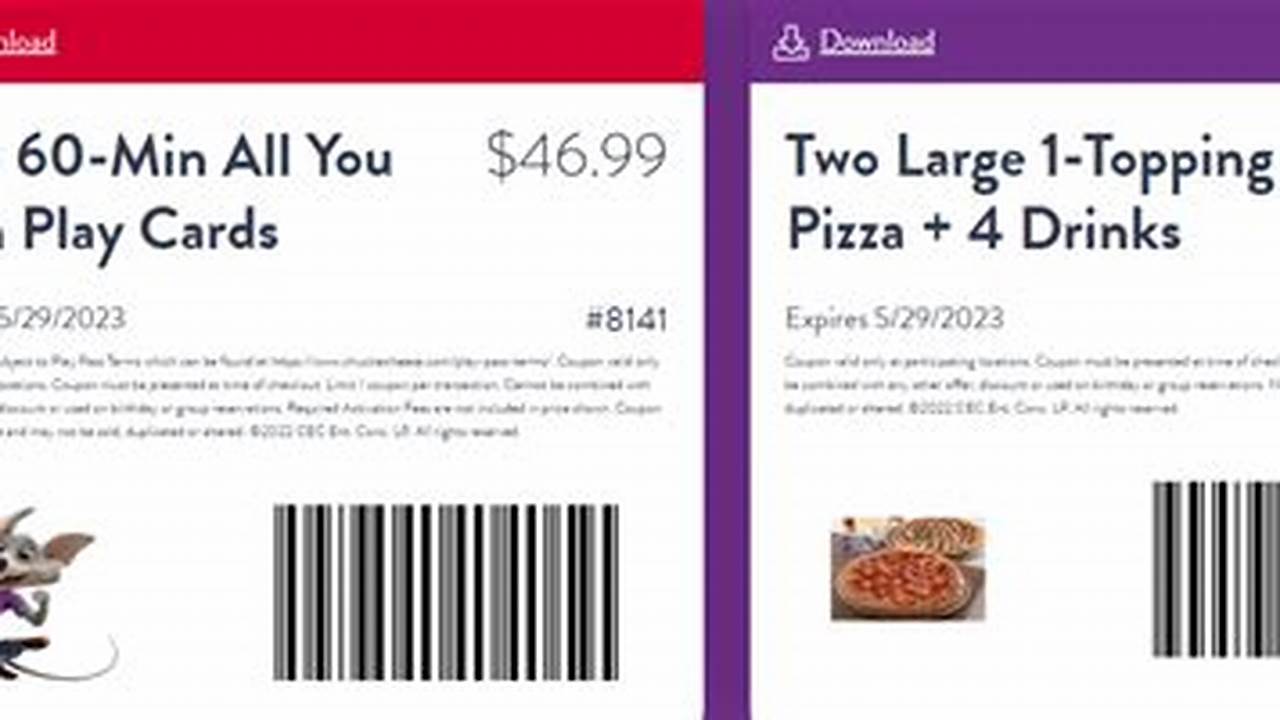 Chuck E Cheese Birthday Promo Code 2024
