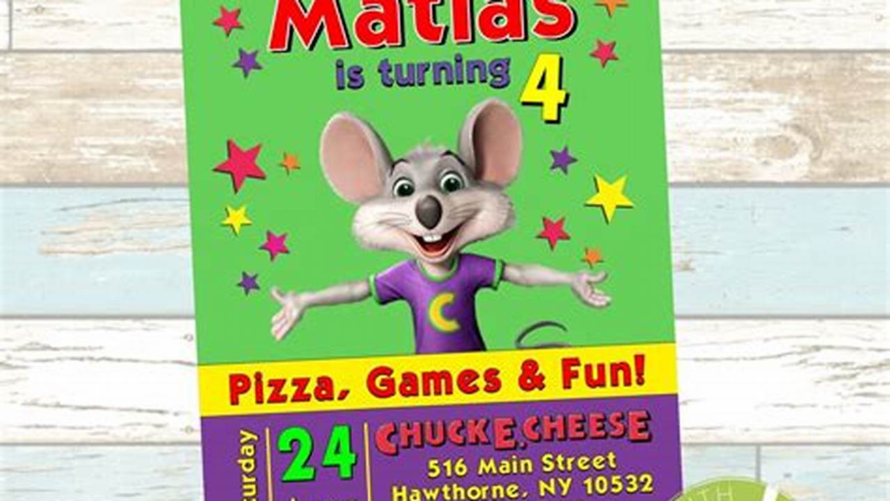 Chuck E Cheese Invite Code 2024