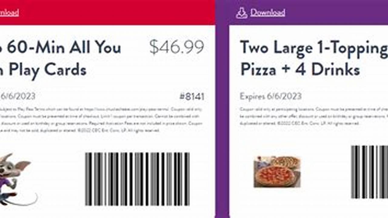 Chuck E Cheese Promo Code Birthday 2024