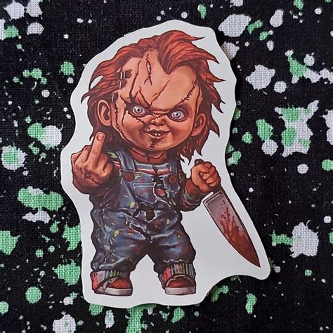 Chucky Middle Finger Tattoo