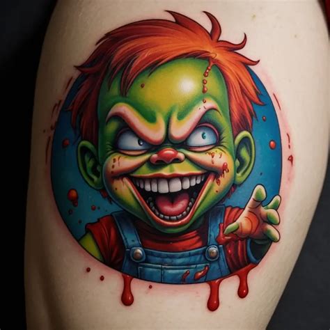 Chucky Portrait Tattoo