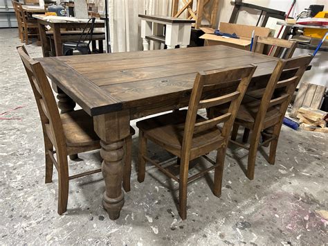 Chunky Turned Leg Dining Table