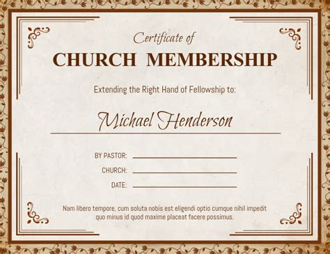 Church Certificate Templates