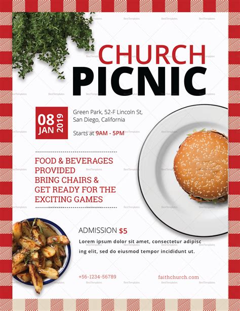 Free Church Picnic Flyer Templates Printable Templates