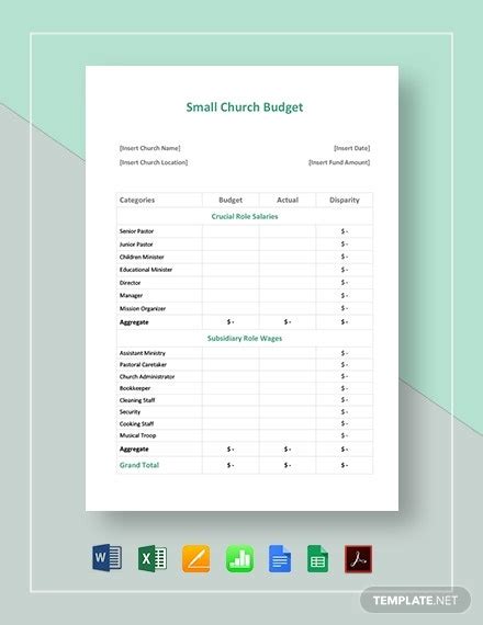 Church Budget Template Google Sheets