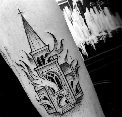 Church Burning Tattoo
