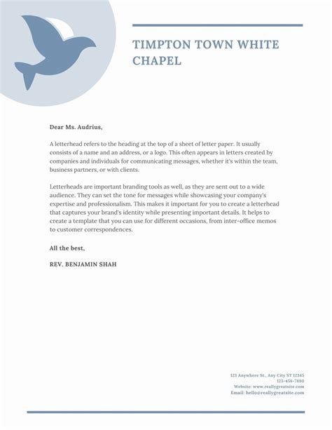 Church Letterhead Templates