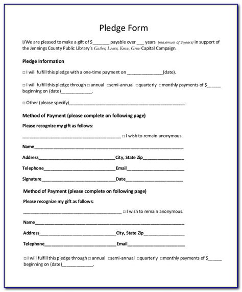 Building Fund Pledge Form Rosemount Bible Church Rbc Qc Fill Out and