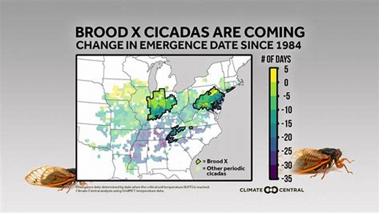 Cicadas 2025 Map With Dates And Names