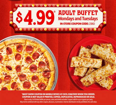 Cicis $3.99 Buffet Coupon Printable