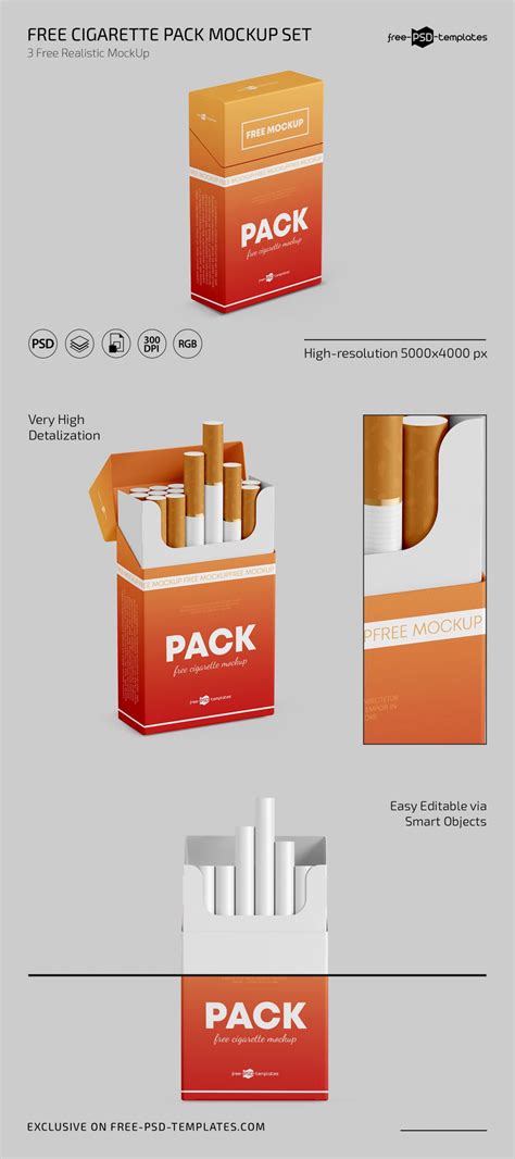 Cigarette Pack Template