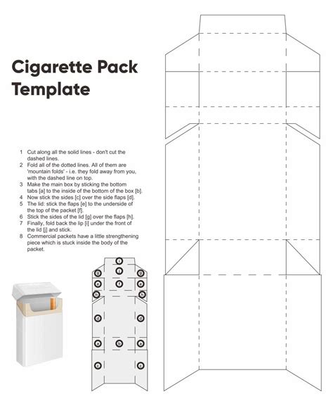Cigarette Pack Template