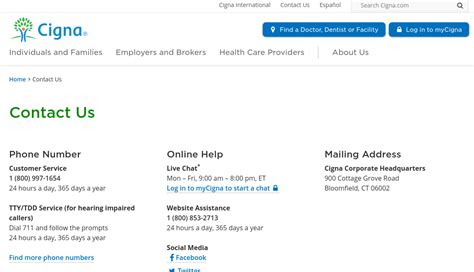 Cigna Health And Life Insurance Phone Number