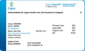 Cigna Insurance Policy Number