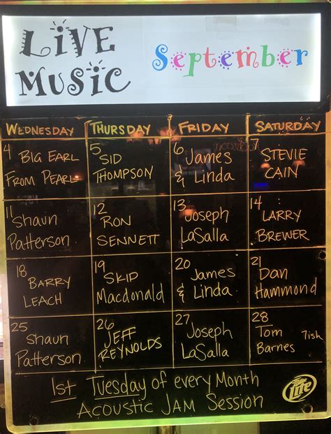 Cincinnati Live Music Calendar