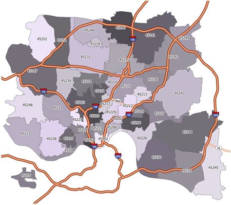 27 Cincinnati Zip Codes Map Maps Online For You