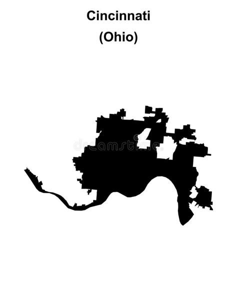 Tshirt map badge of Cincinnati, Ohio HEBSTREITS Sketches Tee shirt