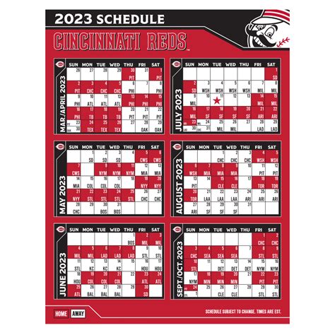 Cincinnati Reds 2023 Printable Schedule