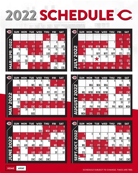 Cincinnati Reds Schedule 2022 Printable