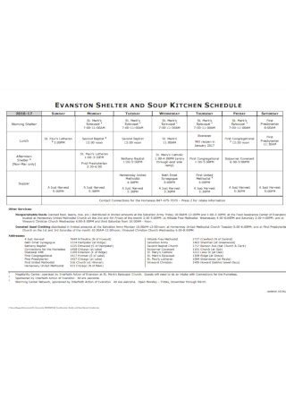 Cincinnati Soup Kitchen Schedule Printable