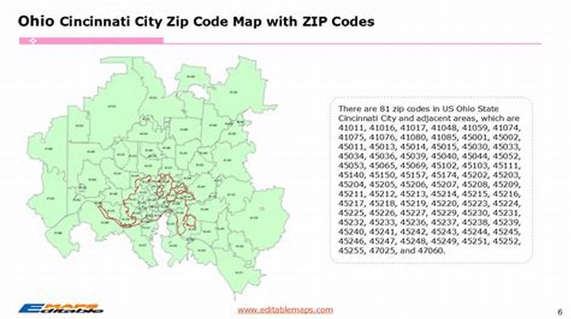 Cincinnati Zip Code Map Printable