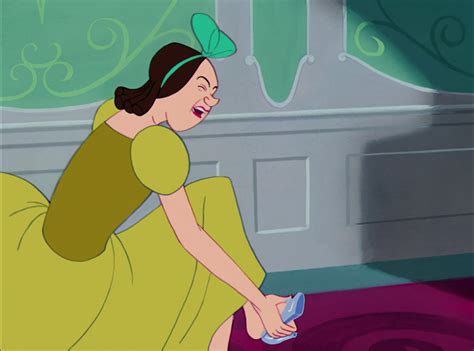 Cinderella trying the slipper