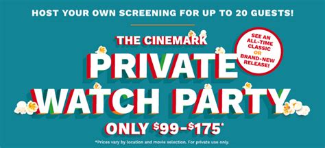 Experience the Ultimate Movie Night with Cinemark's Exclusive Private Watch Party!