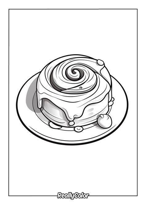 Cinnamon Rolls Coloring Page