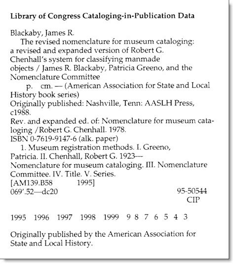 Cip Cataloging In Publication