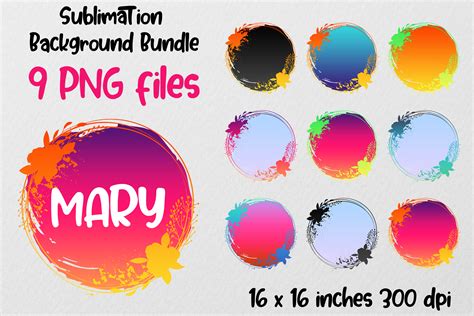Download Circle Gradient Backgrounds Bundle Cut Files