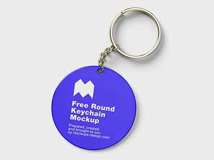 Download Circle Keychain Sublimation Files Free PSD Mockups