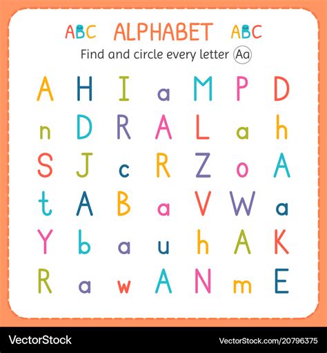 Circle Letter A Worksheet