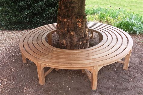 Half Circle Tree Bench for Garden Seating Forever Redwood