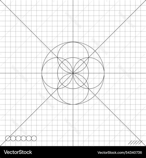 Circles Intertwined Forming a Complex Pattern