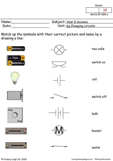 Circuit And Symbols Worksheet Answers