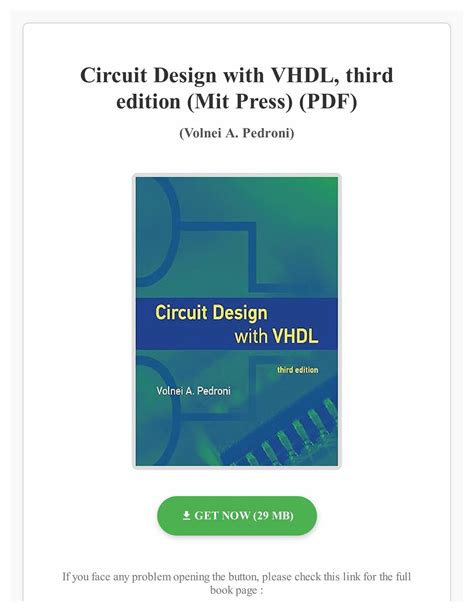 Circuit Design With VHDL Third Edition Highlights