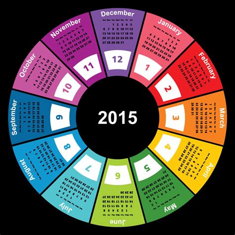 Circular Calendar Template