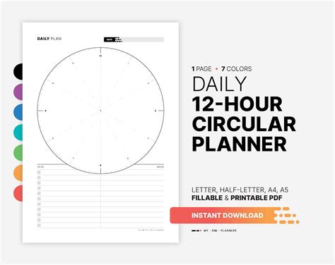 Circular Schedule Printable