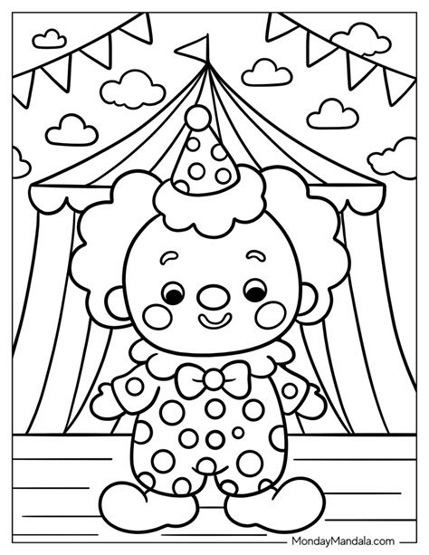 Circus Clown Coloring Pages