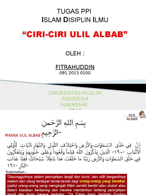 Ciri-Ciri Ulil Albab: Keunikan dan Keistimewaan Kaum Intelektual Muslim