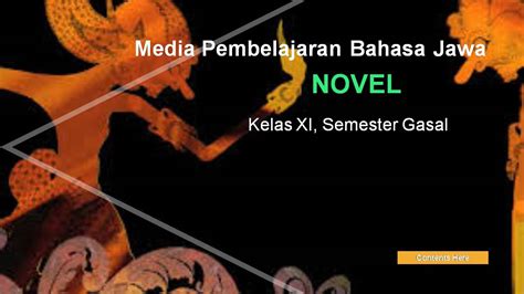 Ciri-ciri Novel dalam Bahasa Jawa