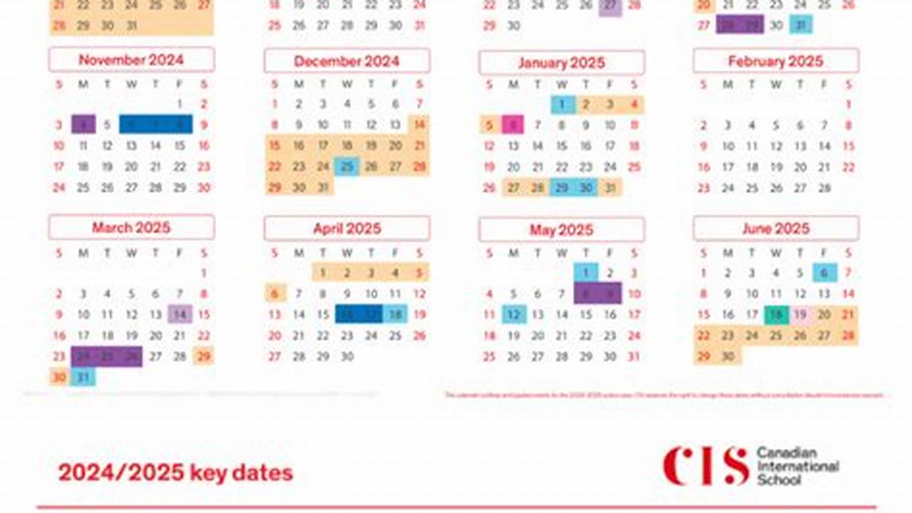 Cis Calendar 2025