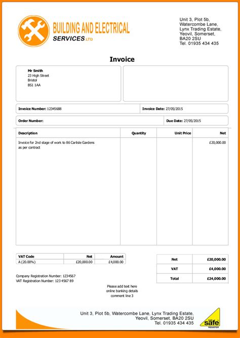 Invoice Templates For Cis Subcontractors Debitoor Invoicing Software