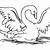 Cisne de Desenho Animado para colorir