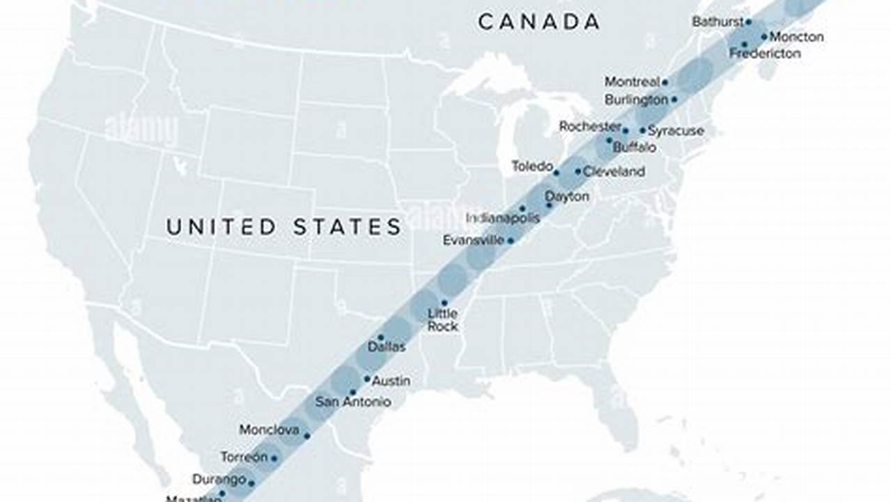 Cities In Path Of Total Solar Eclipse 2024