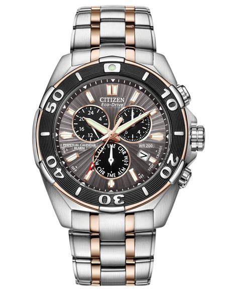 Citizen Perpetual Calendar Mens Two Tone Bracelet Watch