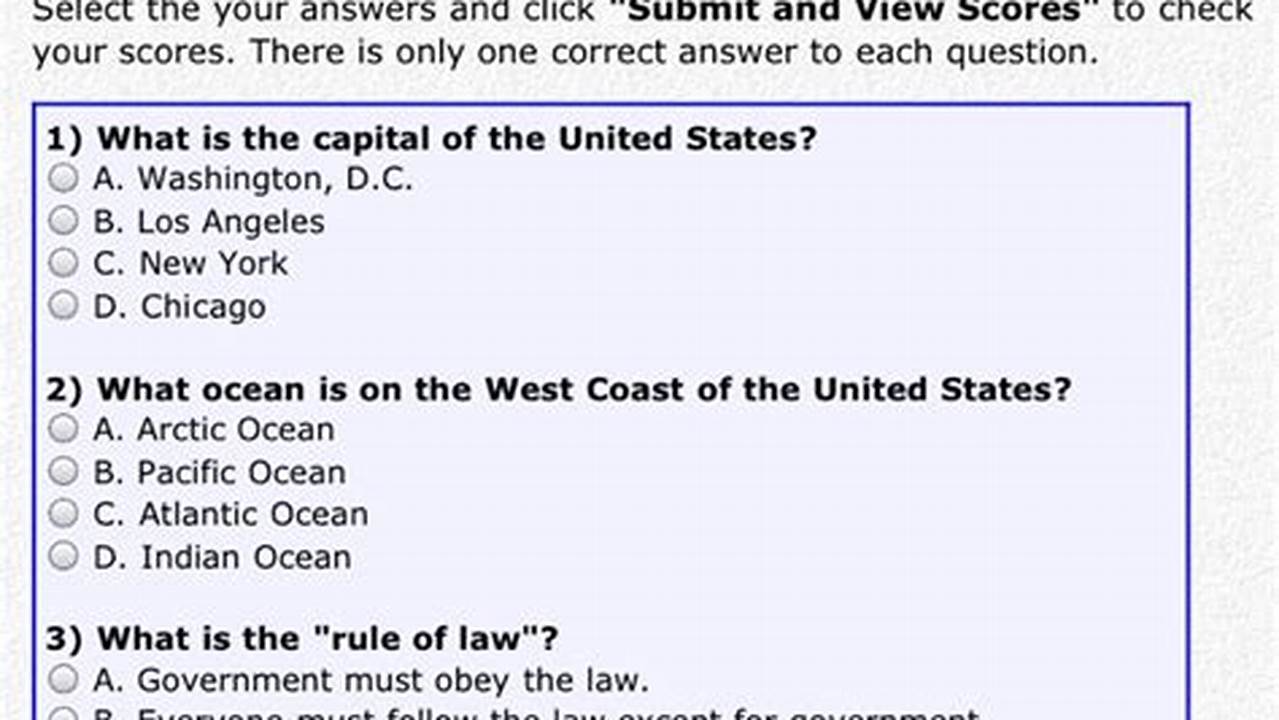 Citizenship Questions And Answers 2024 Pdf