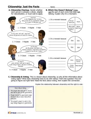 Citizenship Just The Facts Worksheet Answer Key