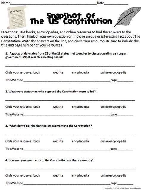 Citizenship Just The Facts Worksheet P 2 Answers