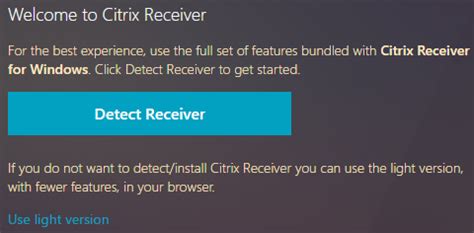 Citrix Lite Receiver